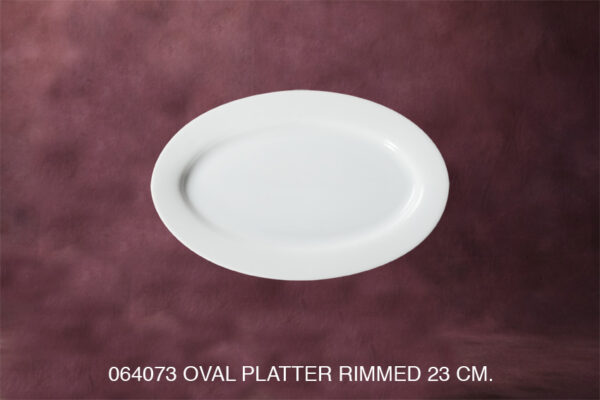 White Ware - Oval Plate 23 cm.