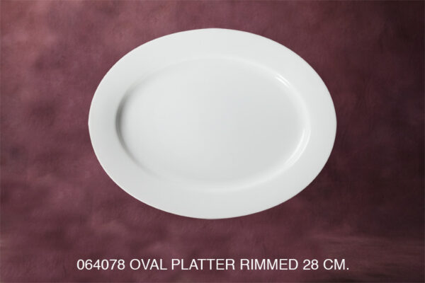 White Ware - Oval Plate 28 cm.
