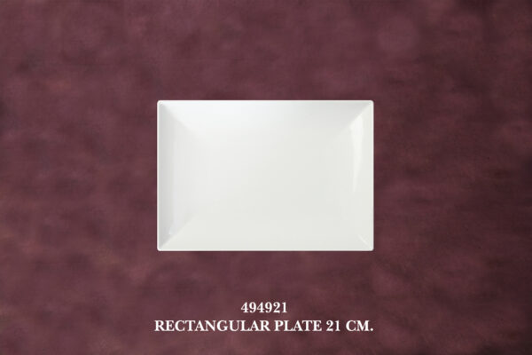 1494921 Rectangular Coupe Plate 21 cm.